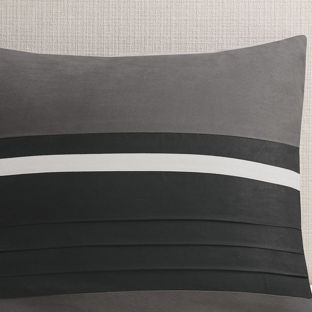 Palmer 7 Piece Pieced Faux Suede Comforter Set