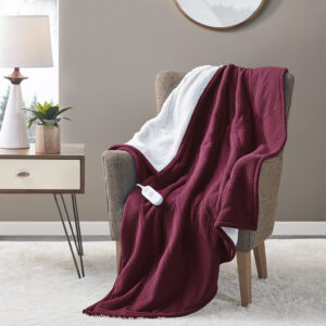 Fleece to Sherpa Heated Throw from Serta in  Burgundy. Fleece to Sherpa Heated Throw from Serta in  Burgundy. Fleece to Sherpa Heated Throw from Serta in  Burgundy. Fleece to Sherpa Heated Throw from Serta in  Burgundy. Fleece to Sherpa Heated Throw from Serta in  Burgundy.