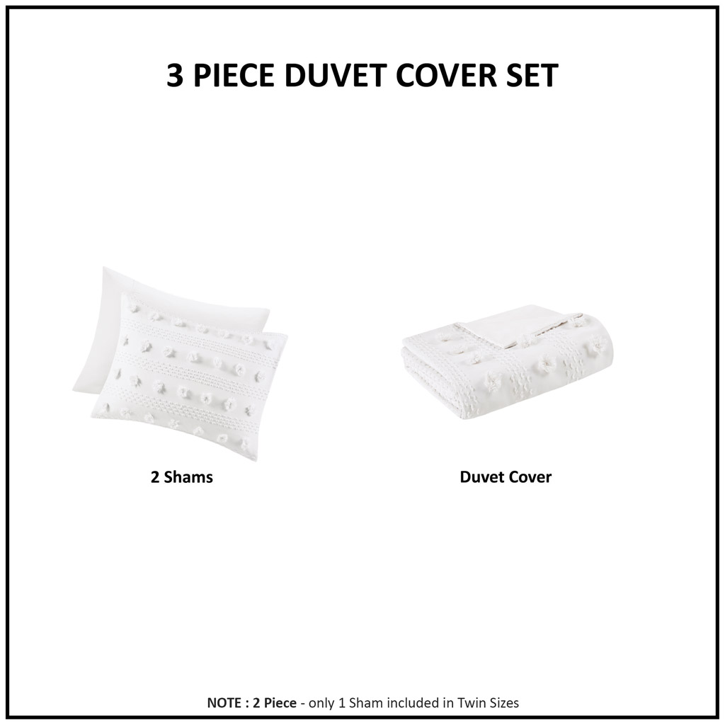 Lucy Clip Jacquard Duvet Cover Set