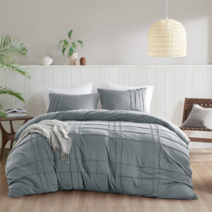Walker Soft Washed Pleated Duvet Cover Set from Comfort Spaces in  Blue/Grey. Walker Soft Washed Pleated Duvet Cover Set from Comfort Spaces in  Blue/Grey. Walker Soft Washed Pleated Duvet Cover Set from Comfort Spaces in  Blue/Grey. Walker Soft Washed Pleated Duvet Cover Set from Comfort Spaces in  Blue/Grey. Walker Soft Washed Pleated Duvet Cover Set from Comfort Spaces in  Blue/Grey.