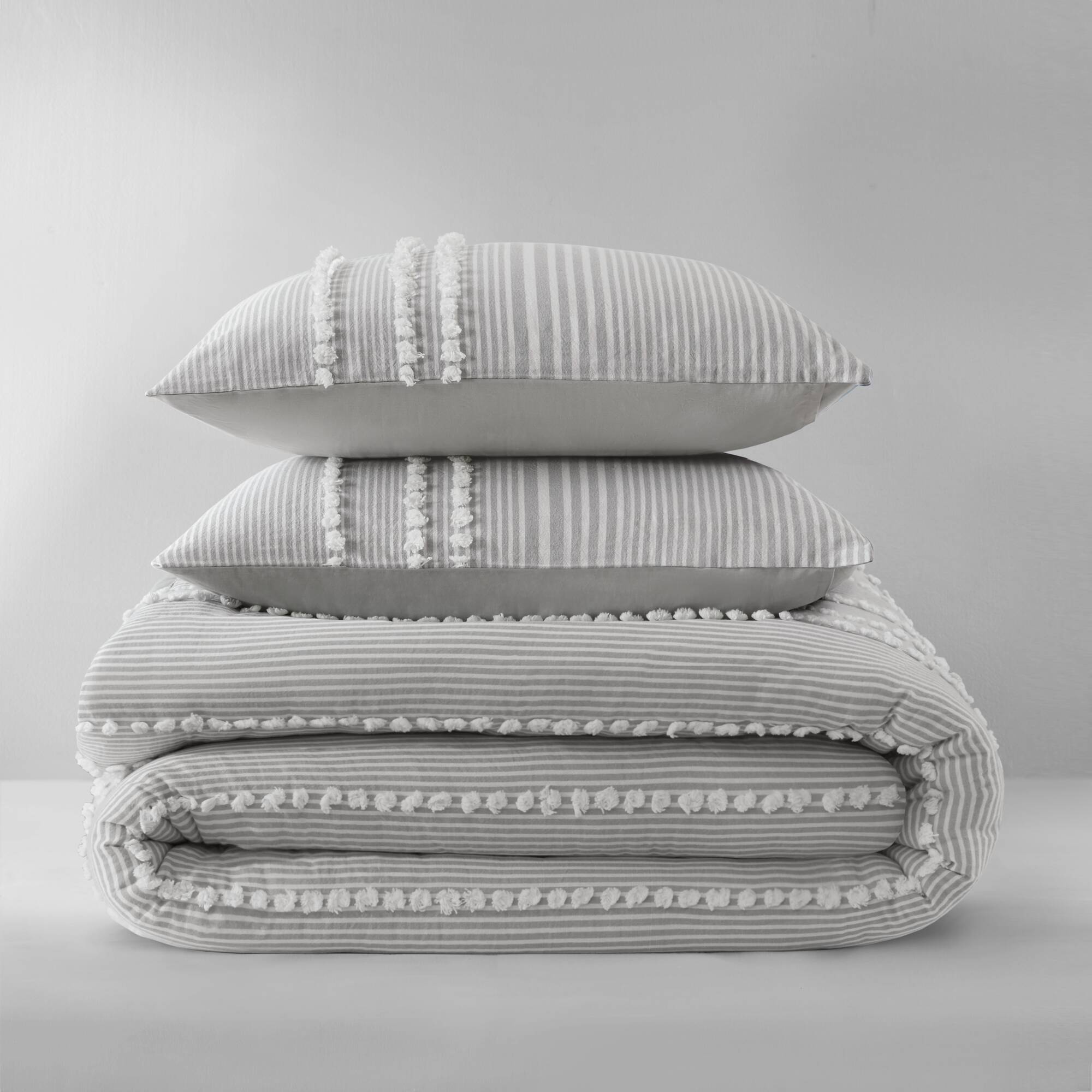Anslee 3 Piece Cotton Yarn Dyed Duvet Cover Set