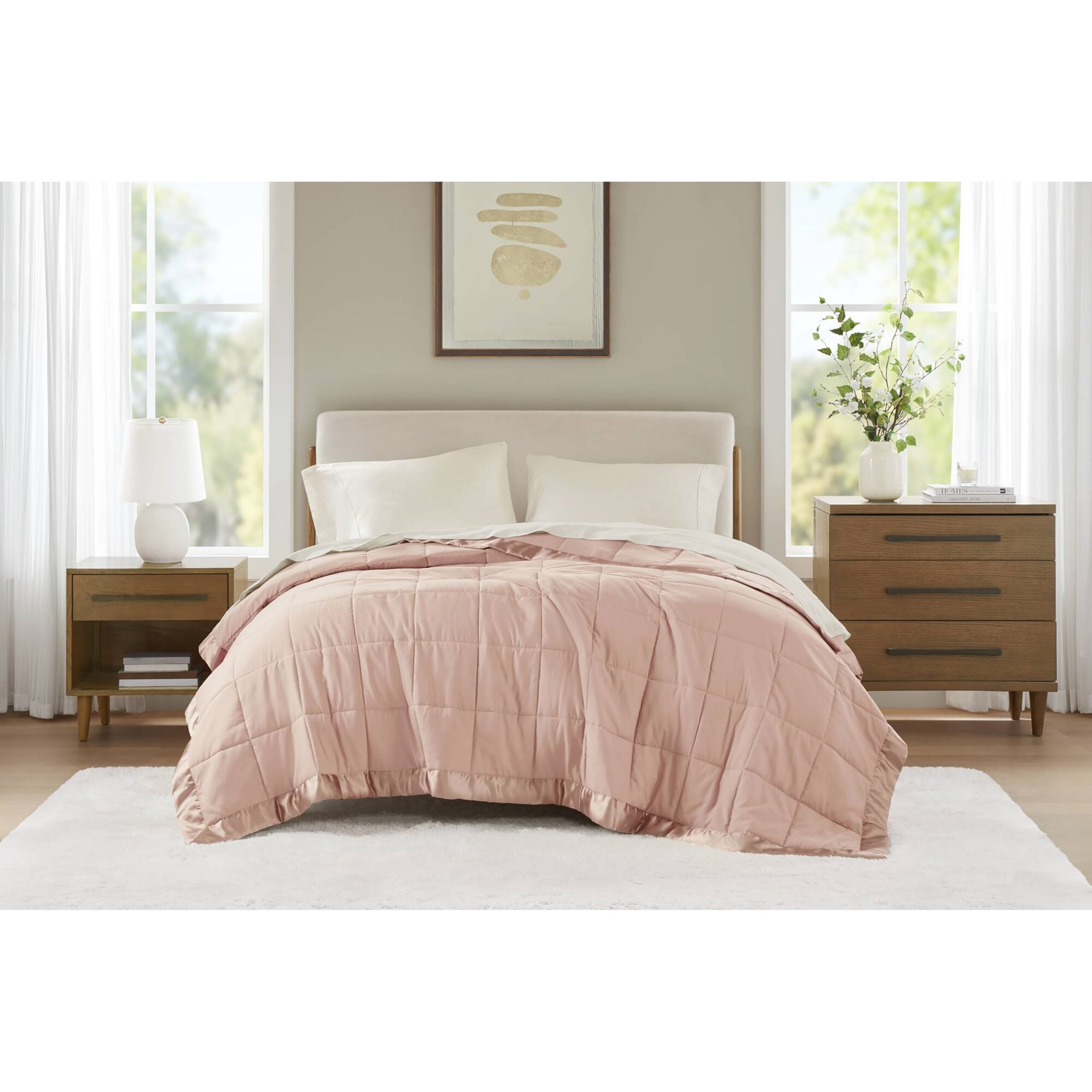 Windom Lightweight Down Alternative Blanket with Satin Trim