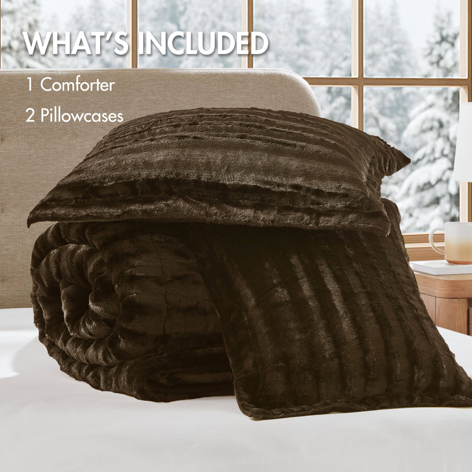 Duke Faux Fur Comforter Mini Set