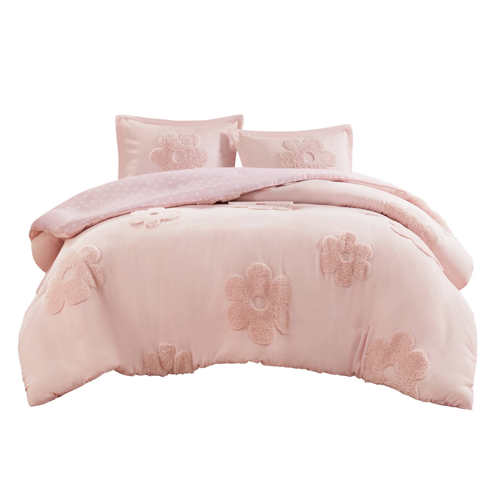 Gracie Floral Reversible Tufted Chenille Duvet Cover Set