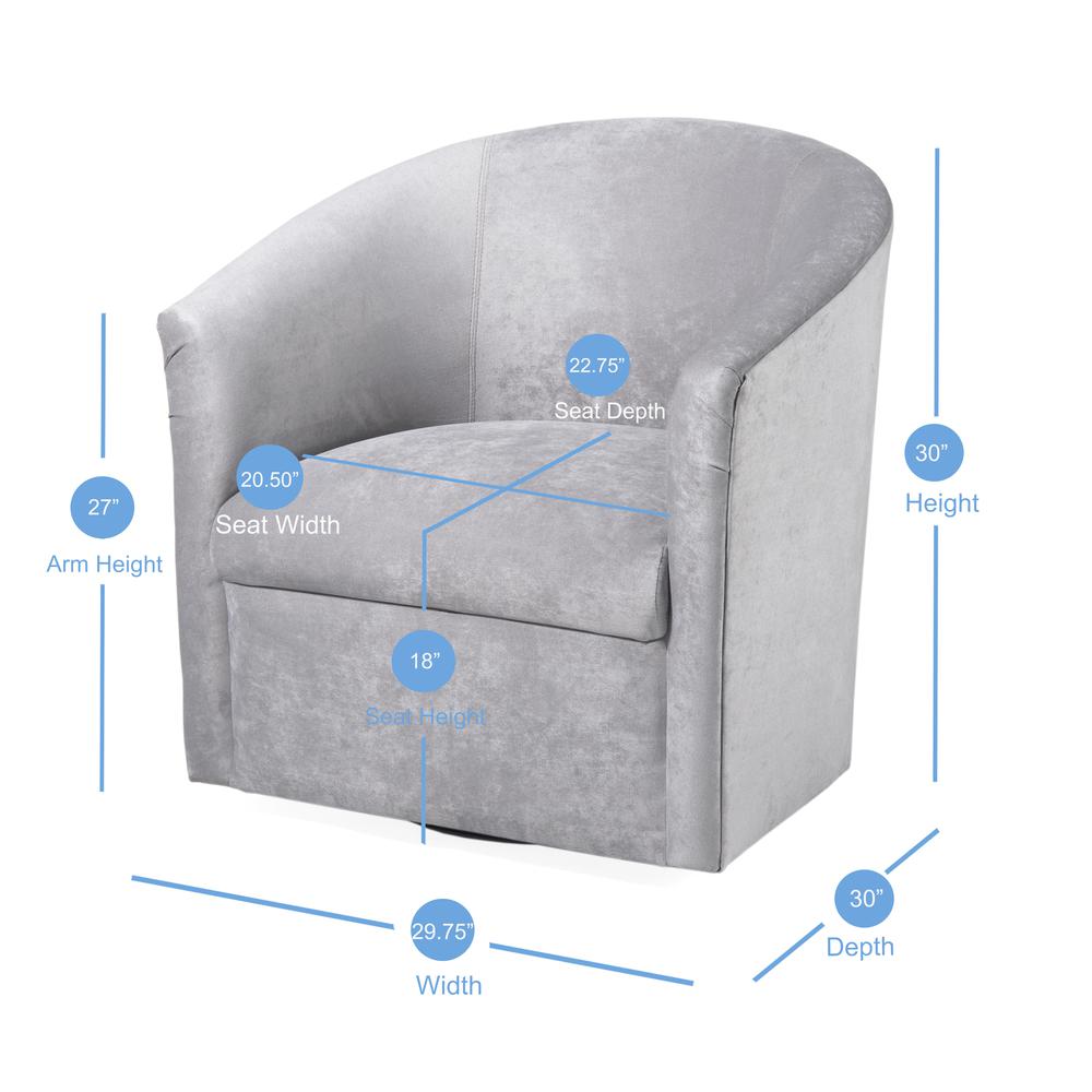 Elizabeth Silver Swivel Chair