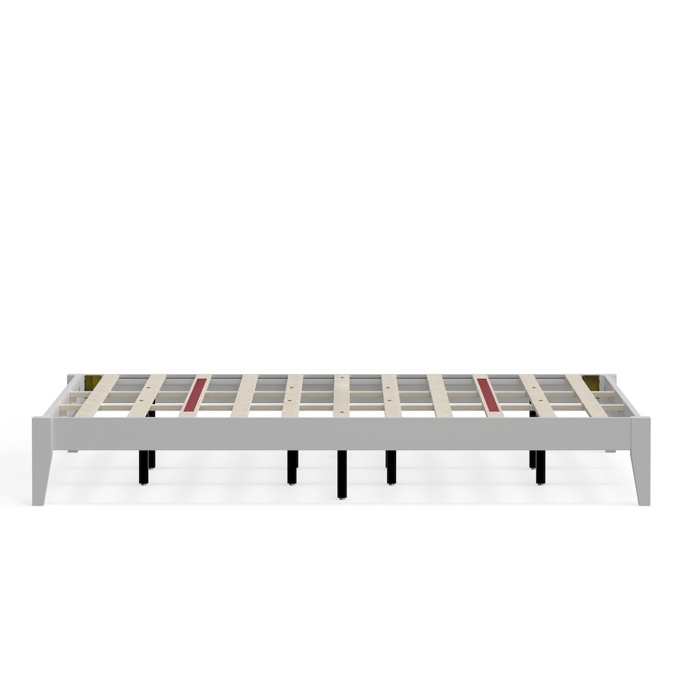 Serene Farmhouse Style King Wood Bed Frame – White