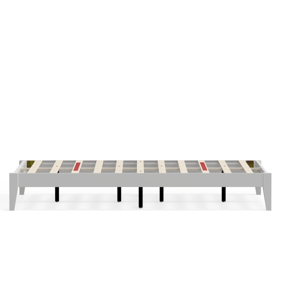 Serene Farmhouse Style Queen Wood Bed Frame – White