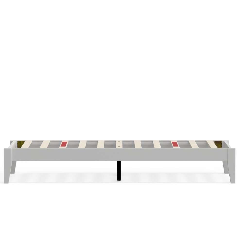 Serene Farmhouse Style Twin Wood Bed Frame – White