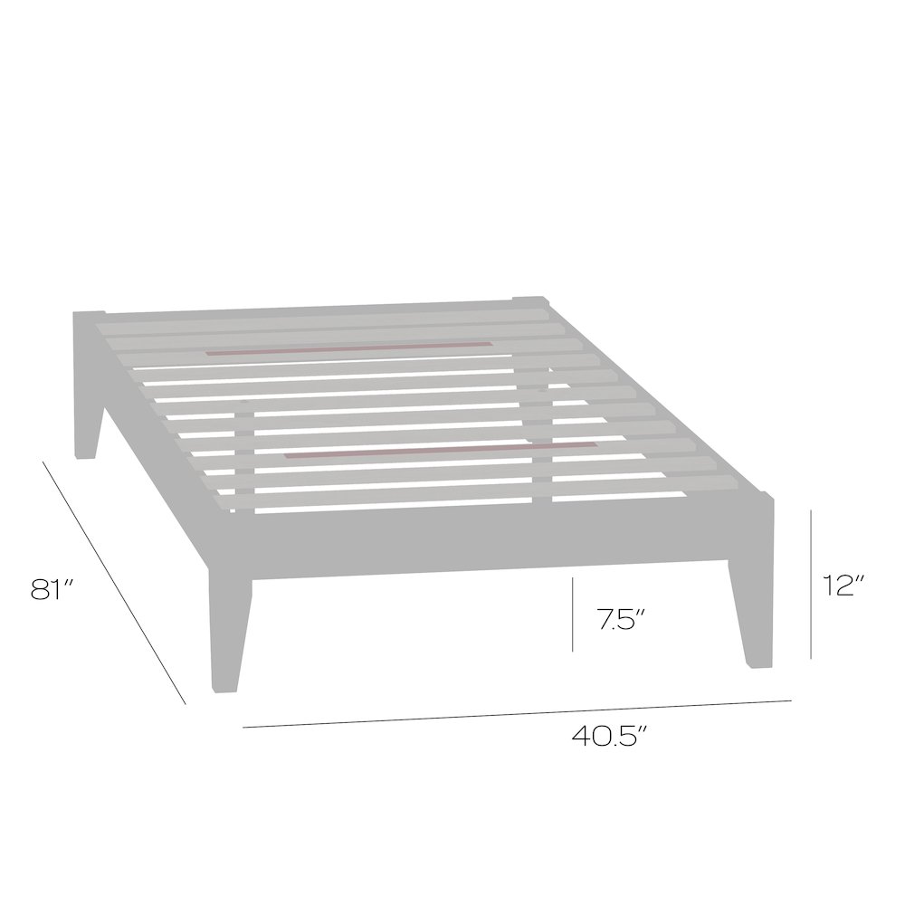 Serene Farmhouse Style Twin Wood Bed Frame – Black