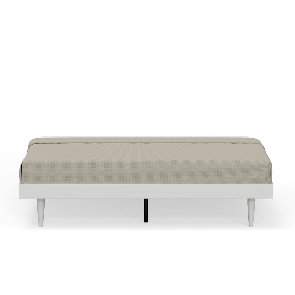 Sachse King Solid Wood Platform Bed Frame White
