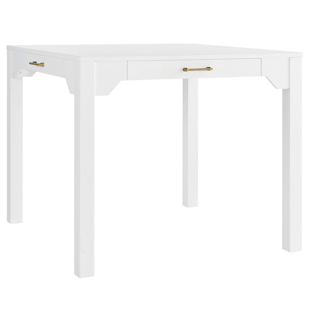 Annadale White Dining Table with Storage Drawer