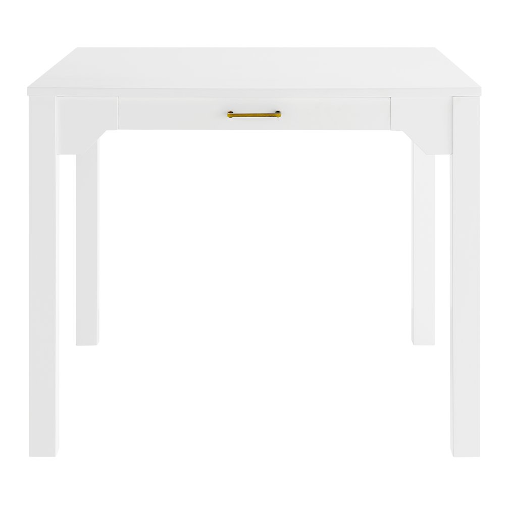 Annadale White Dining Table with Storage Drawer