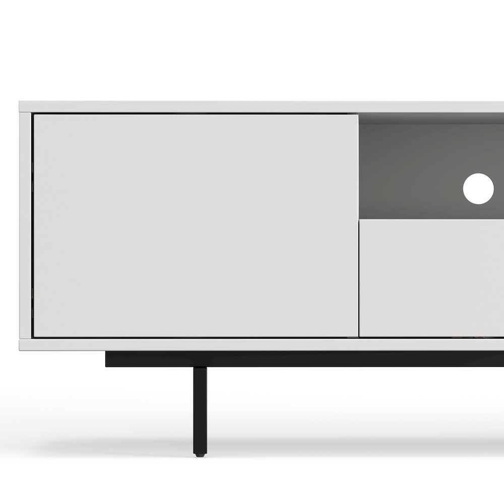 Avichi White Laminate 3 Door TV Console