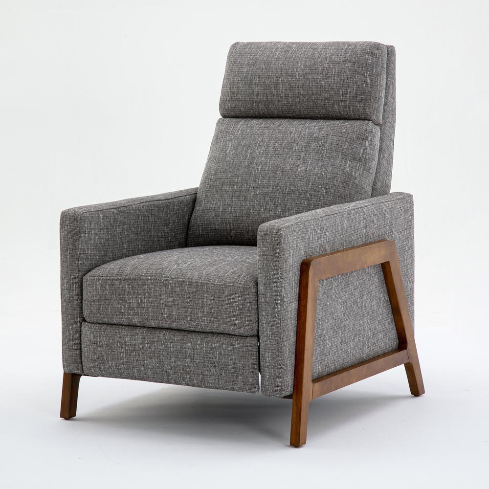 Veneto Push Back Recliner in Performance Fabric – Ashen Grey