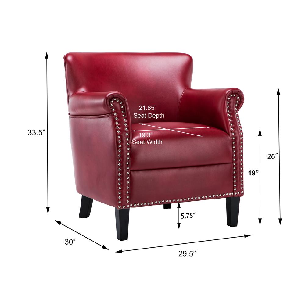 Holly Red Club Chair