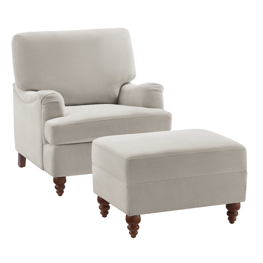 Clarendon Sea Oat Chair and Ottoman