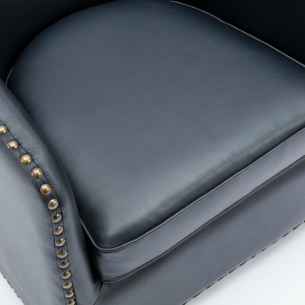 Tyler Swivel Arm Chair – Midnight Blue