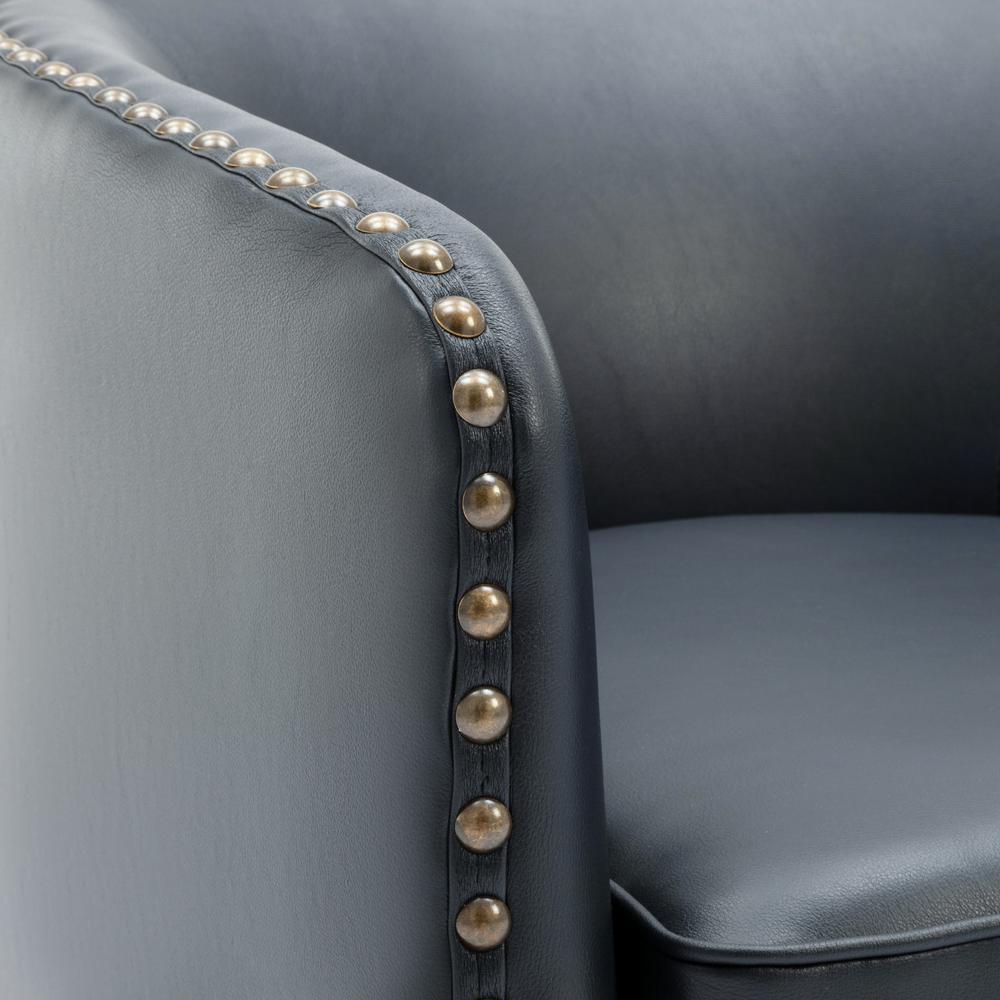 Tyler Swivel Arm Chair – Midnight Blue