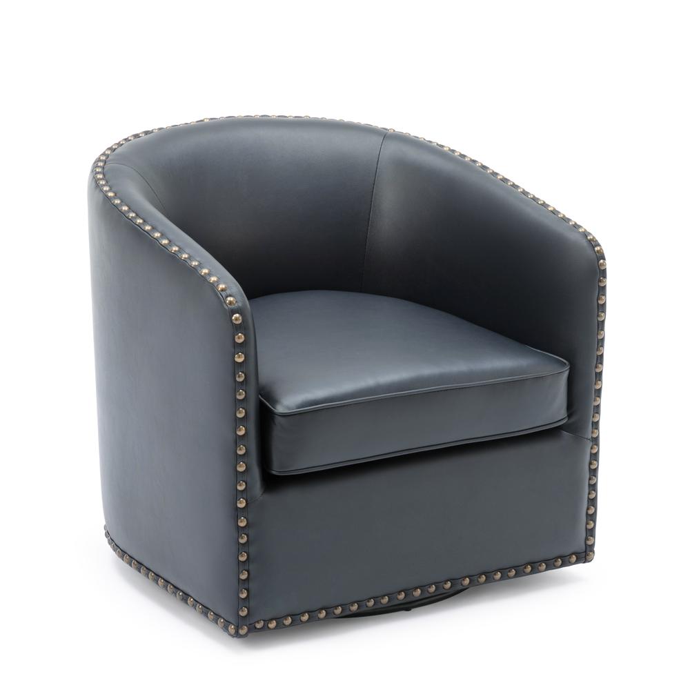 Tyler Swivel Arm Chair – Midnight Blue