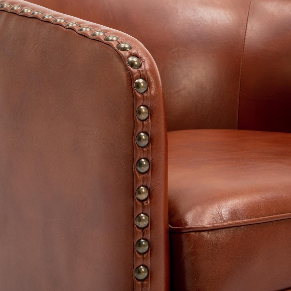 Tyler Swivel Arm Chair – Caramel
