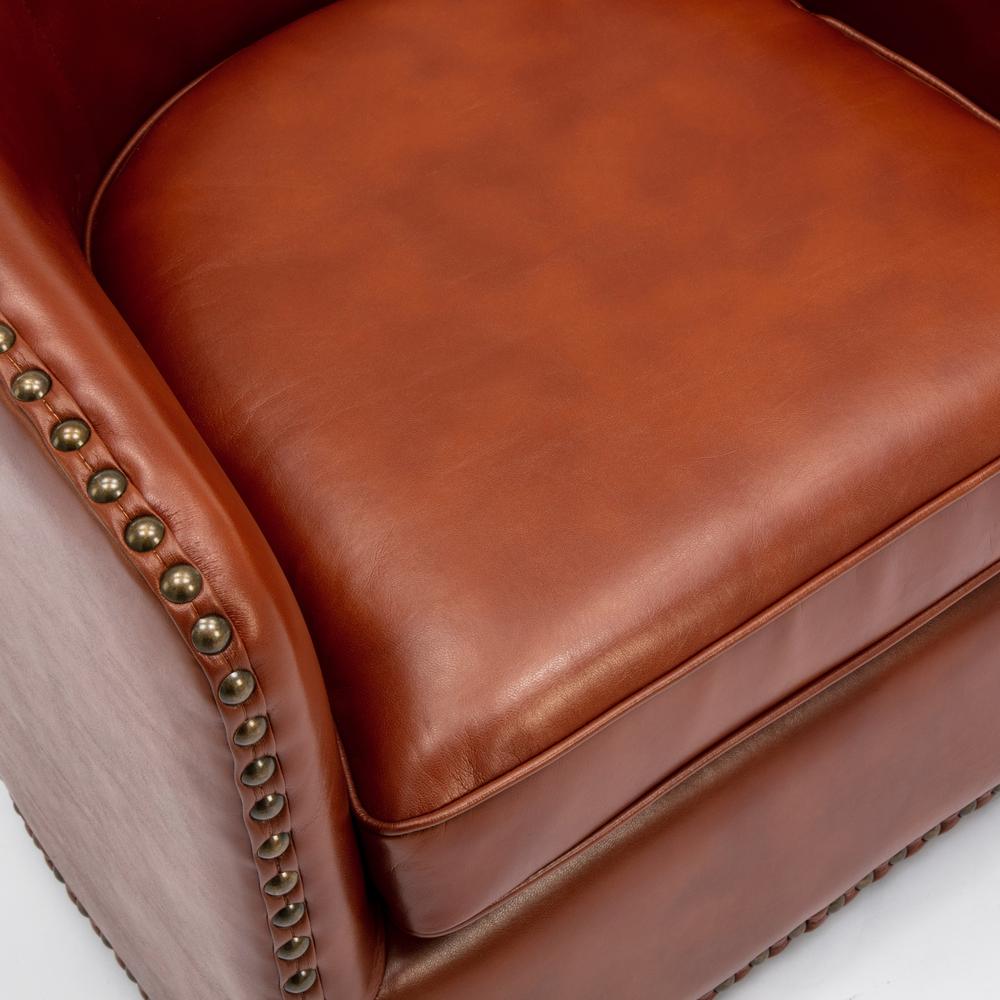 Tyler Swivel Arm Chair – Caramel