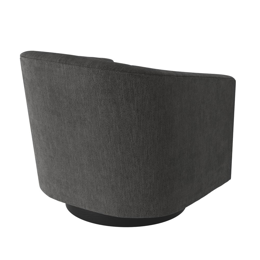Geneva Charcoal Wood Base Swivel Chair