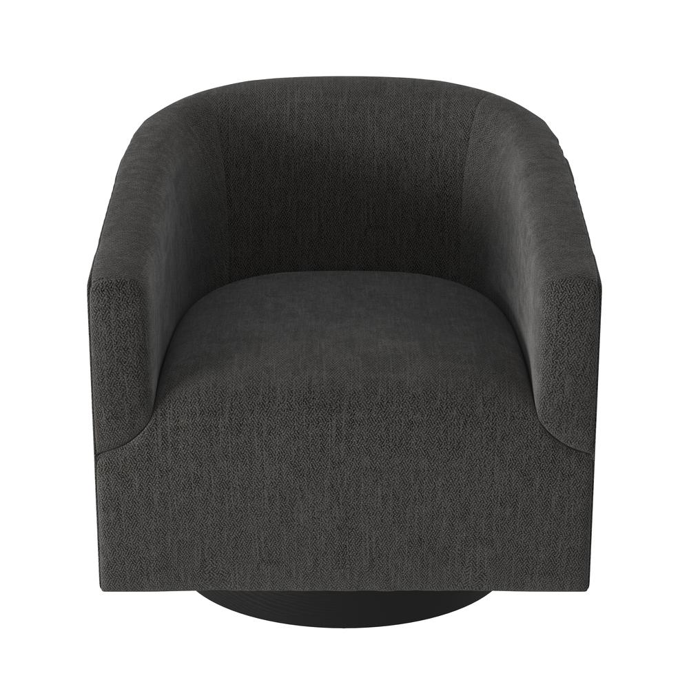 Geneva Charcoal Wood Base Swivel Chair