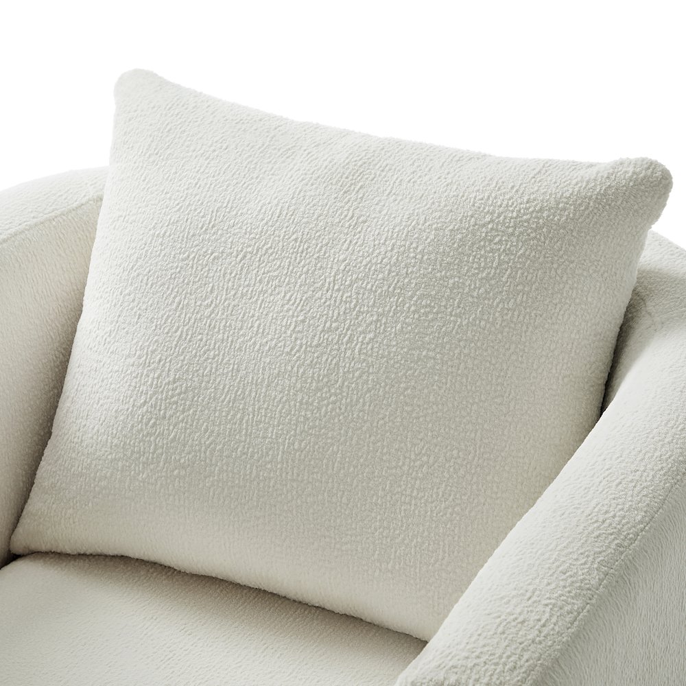 Sheldon Ivory Performance Fabric Swivel Barrel Chair