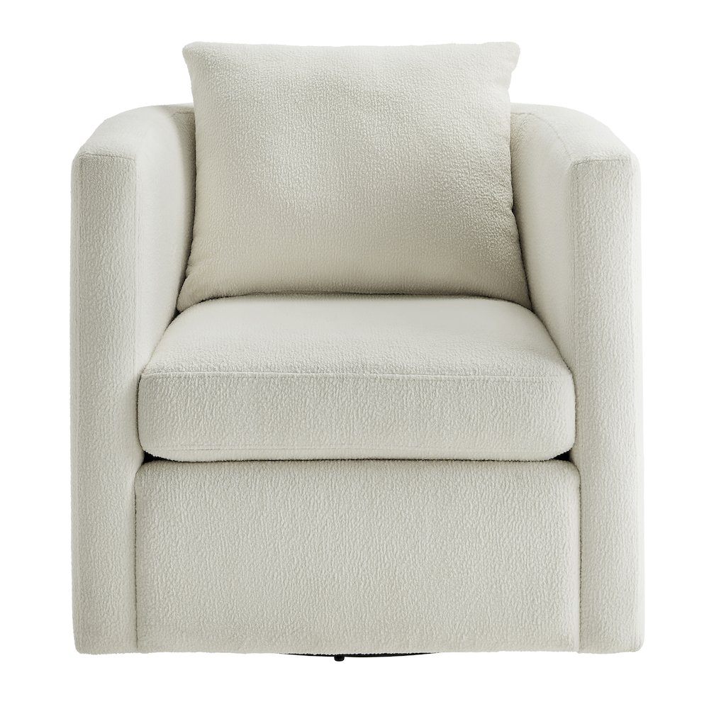 Sheldon Ivory Performance Fabric Swivel Barrel Chair