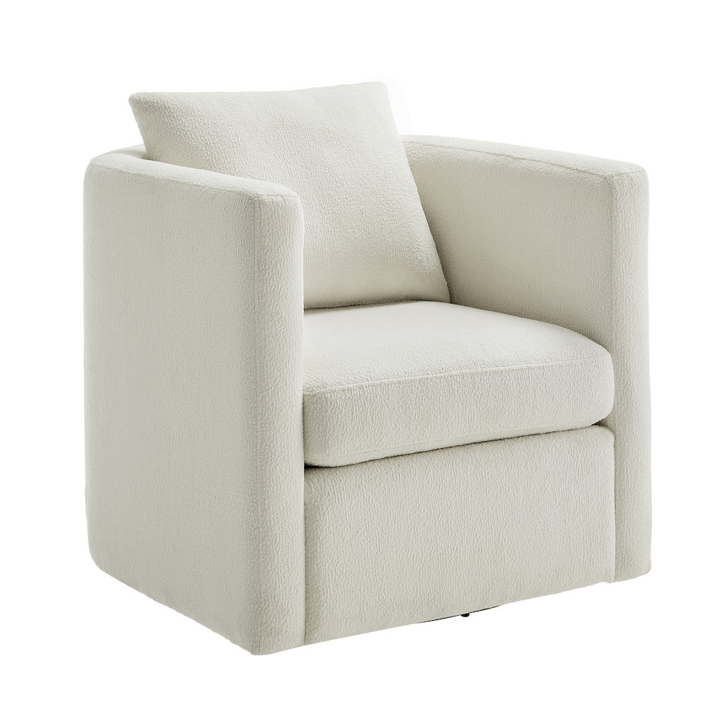 Sheldon Ivory Performance Fabric Swivel Barrel Chair