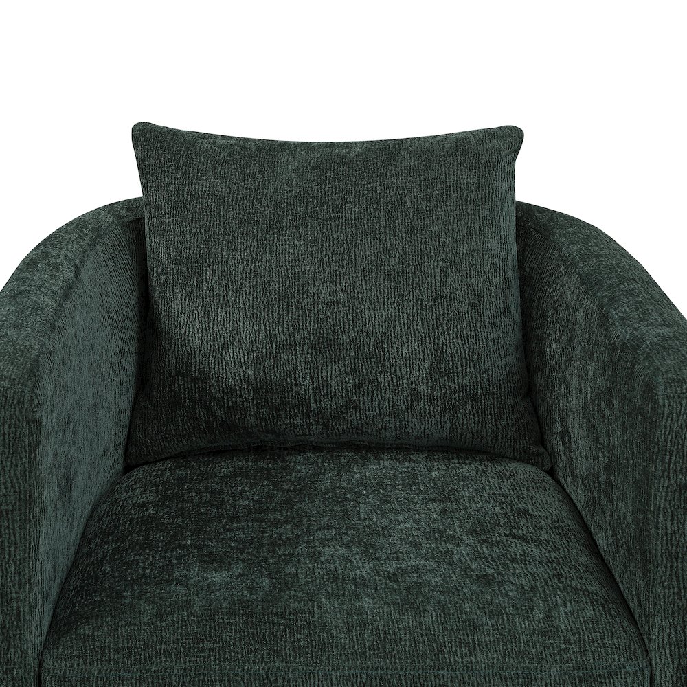 Sheldon Kelly Green  Swivel Barrel Chair