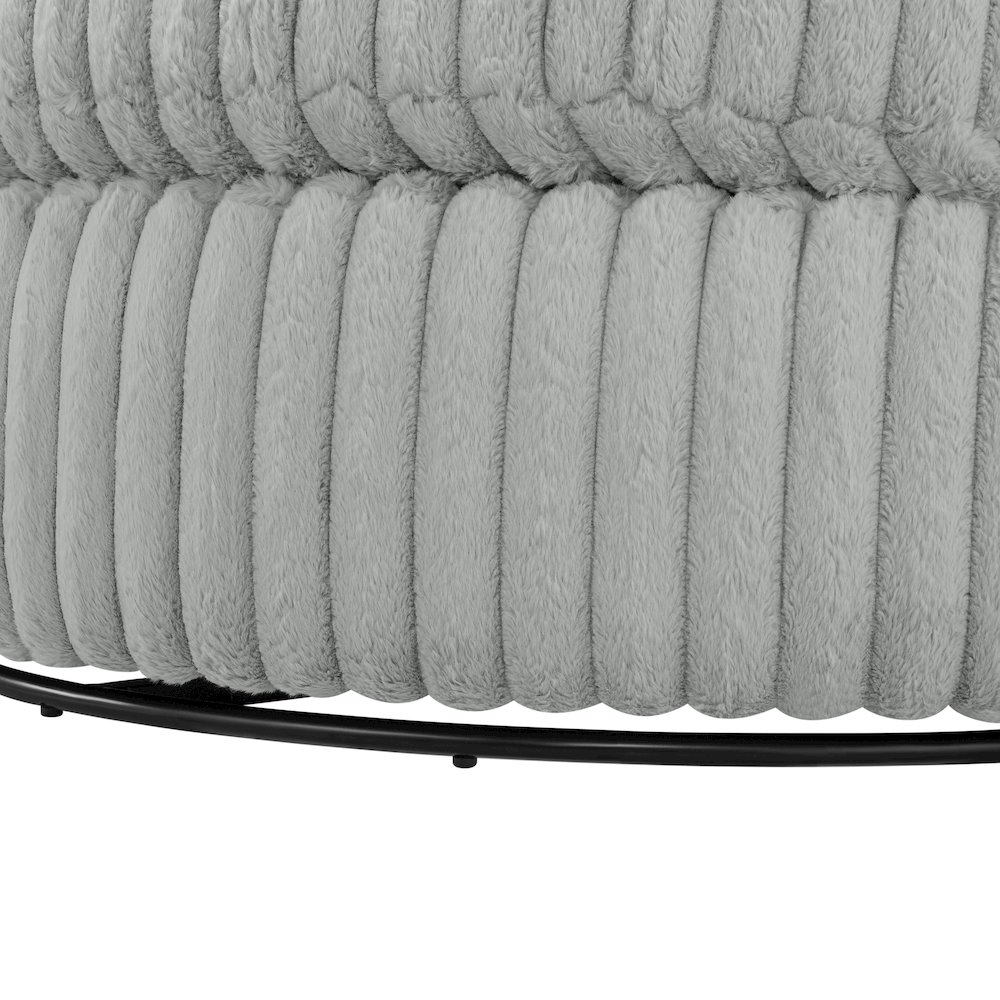 Meryl Ultra Plush Wide Cord-like Oversized Swivel Barrel Chair