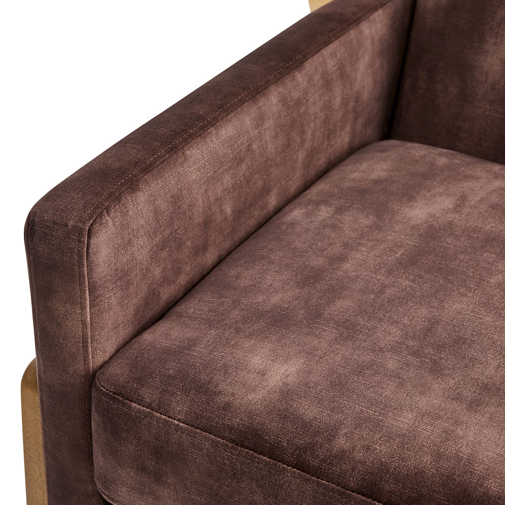 Macon Wood Arm Tufted Back Accent Chair – Espresso