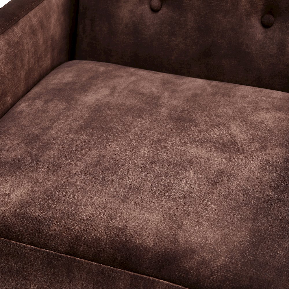 Macon Wood Arm Tufted Back Accent Chair – Espresso