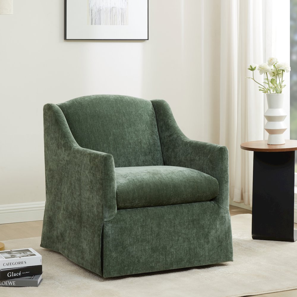 Ludlow Skirted Swivel Accent Chair – Ivy