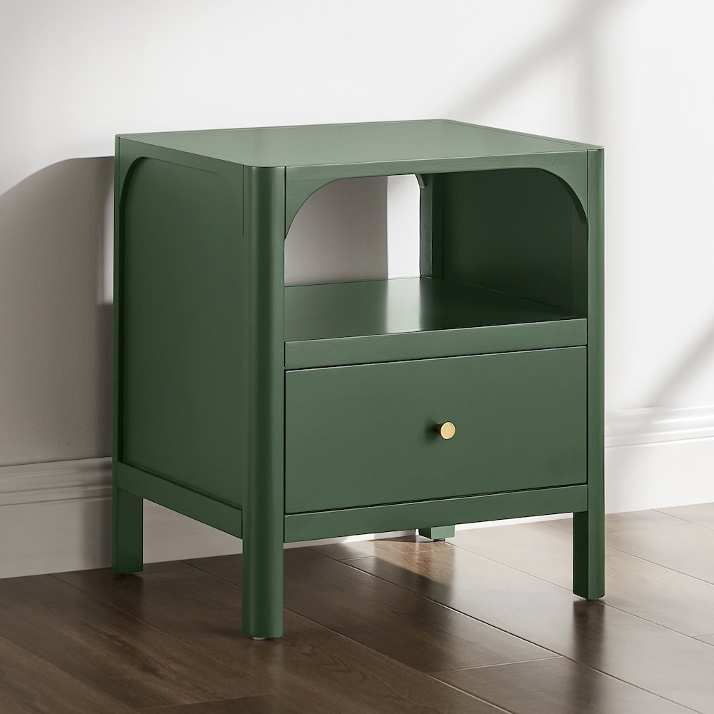 Wallis 1-drawer Nightstand in Vintage Green