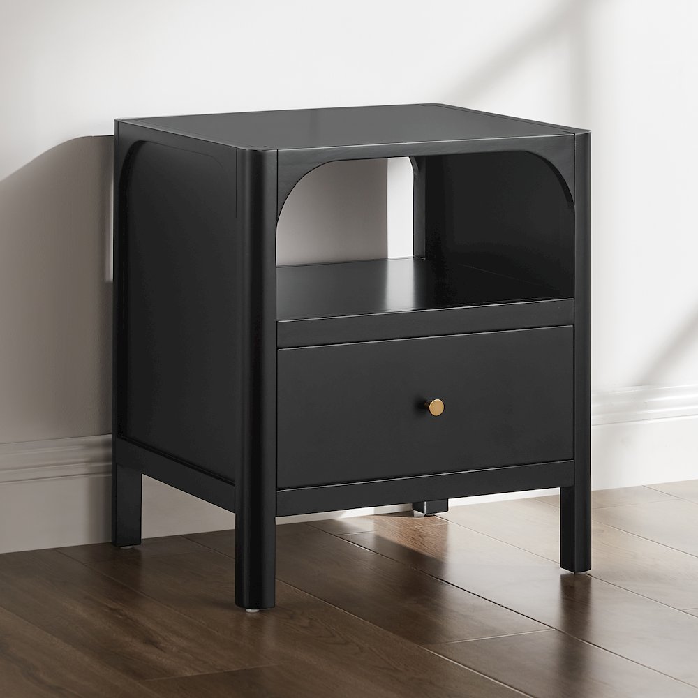 Wallis 1-drawer Nightstand in Black