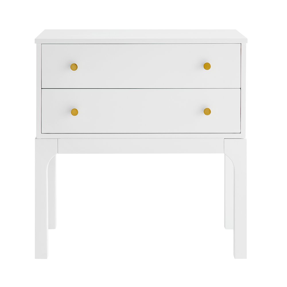 Arezzo 2-drawer Modern Nightstand in White