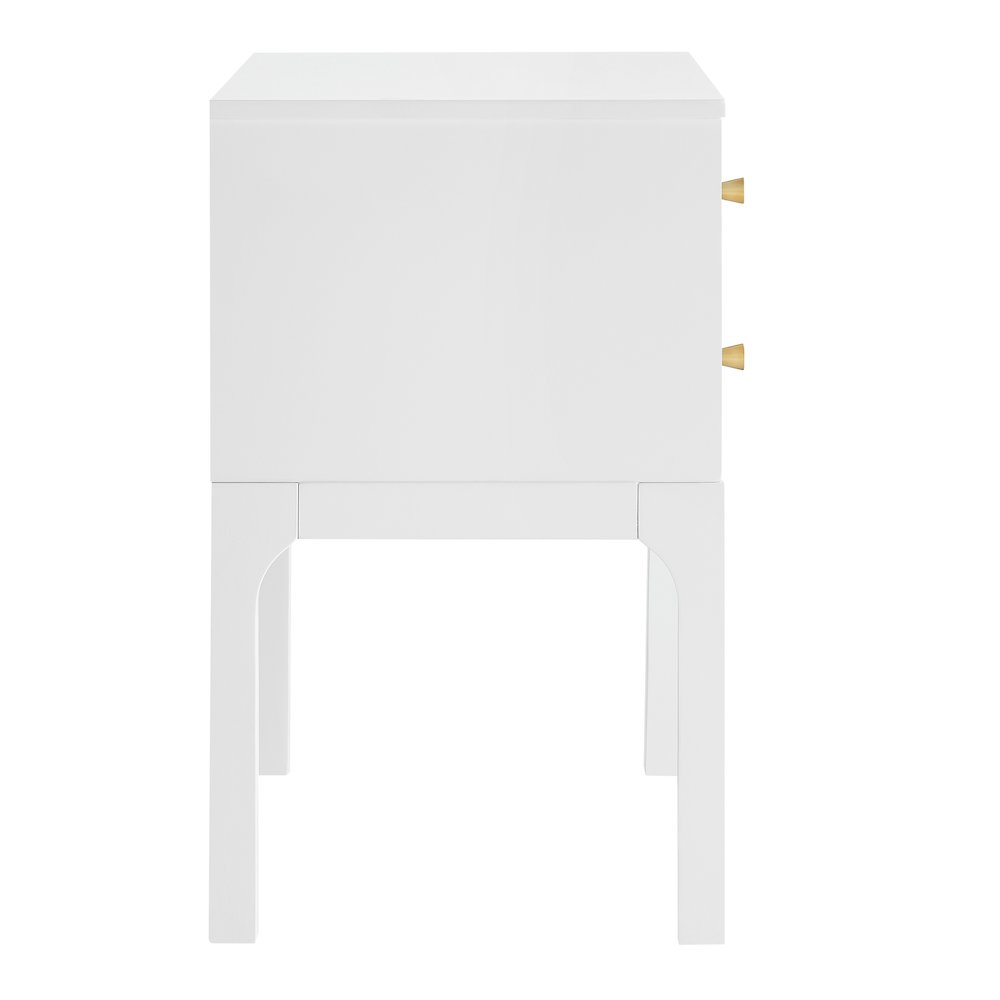 Arezzo 2-drawer Modern Nightstand in White