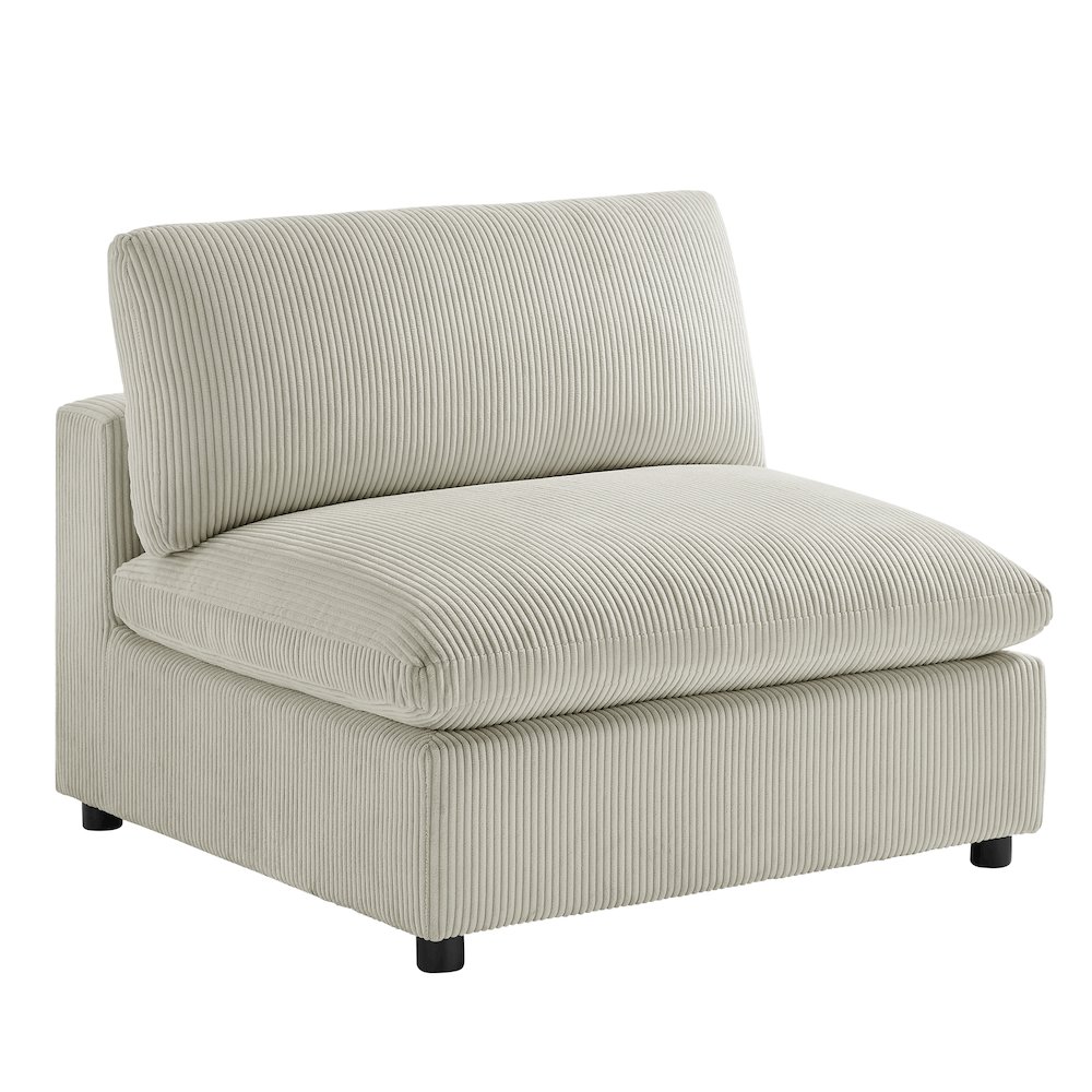 Casella Armless Chair – Beige Corduroy