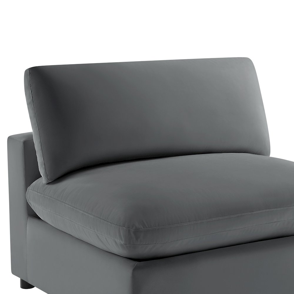 Casella Armless Slipper Chair – Charcoal
