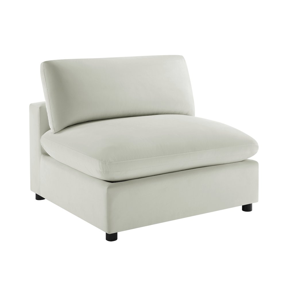 Casella Armless Slipper Chair – Ivory