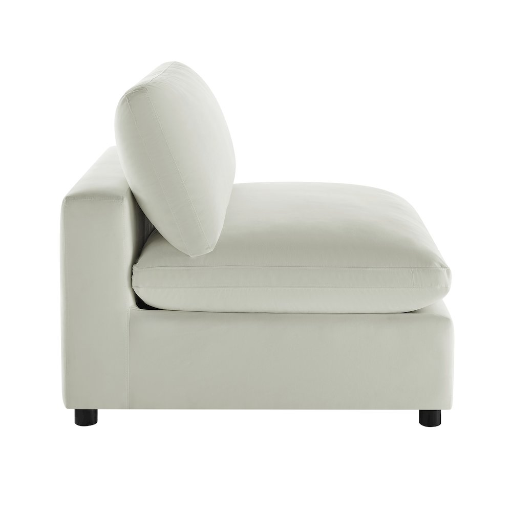 Casella Armless Slipper Chair – Ivory
