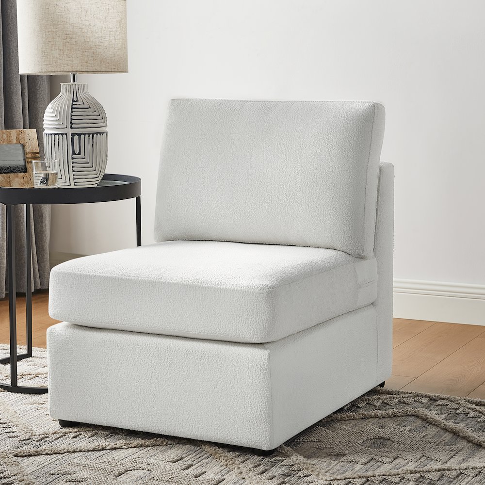 Chandler Armless Chair – Ivory