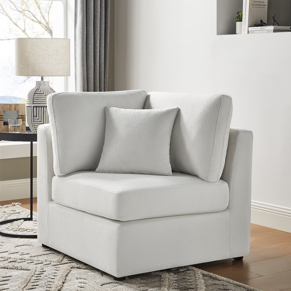 Chandler Corner Wedge Chair – Ivory