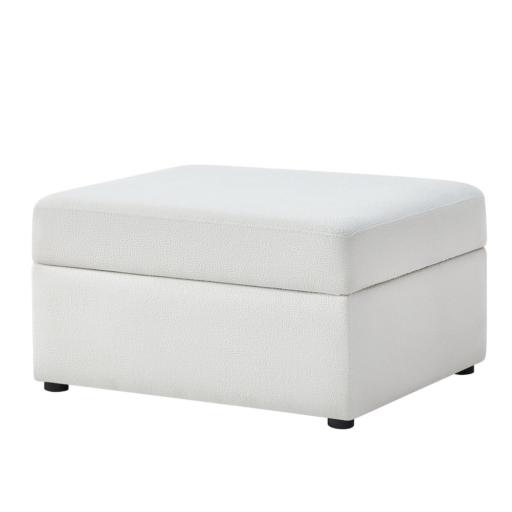 Chandler Storage Ottoman – Ivory