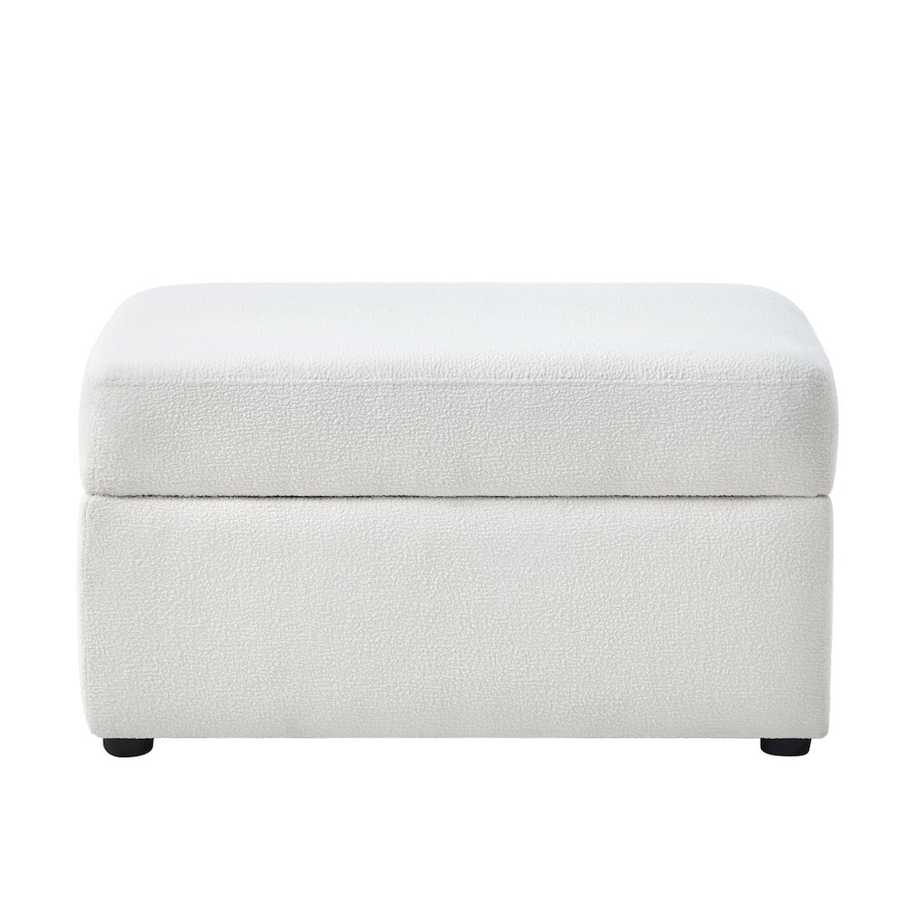 Chandler Storage Ottoman – Ivory