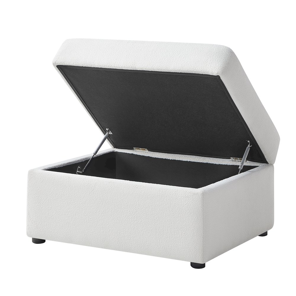 Chandler Storage Ottoman – Ivory
