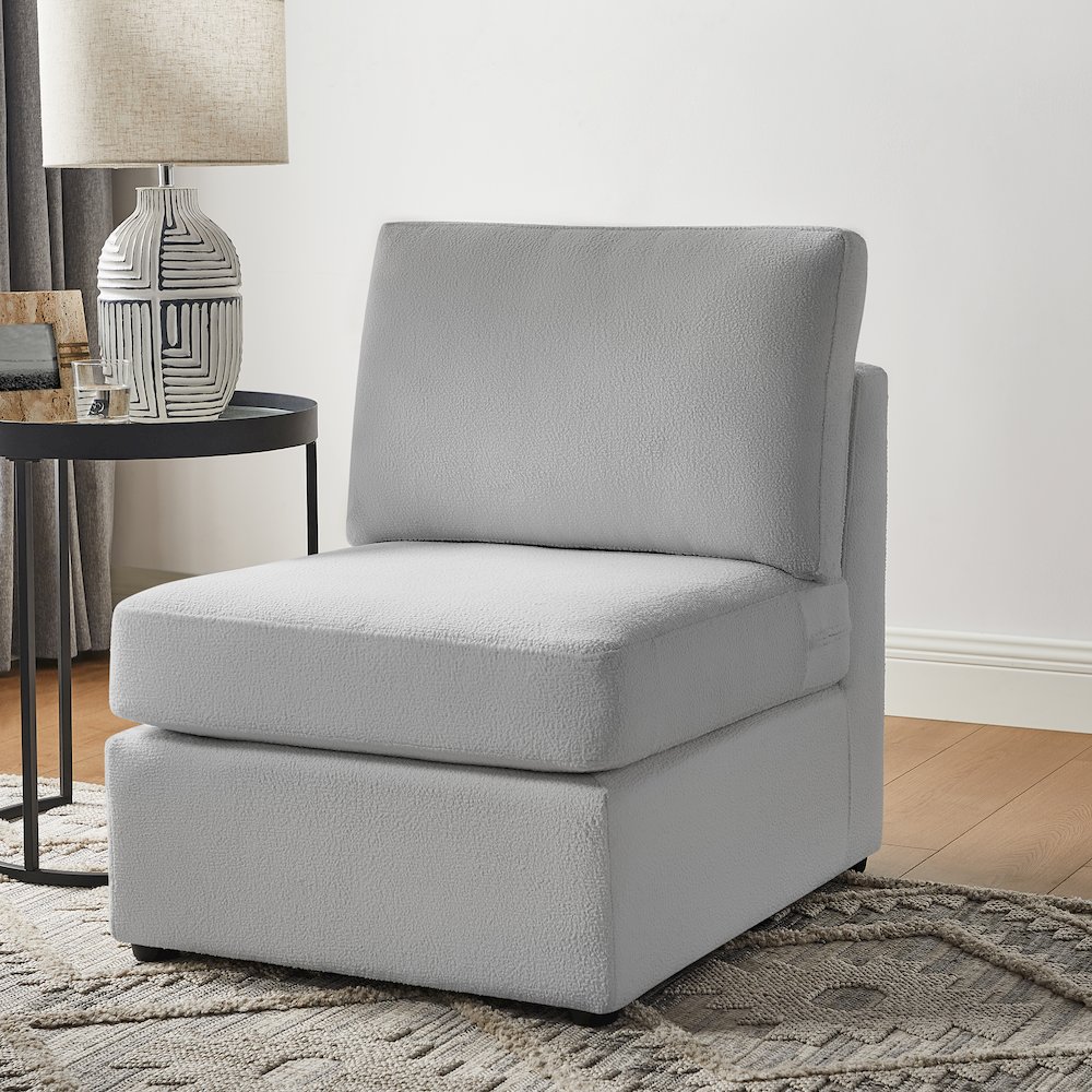 Chandler Armless Chair – Gray