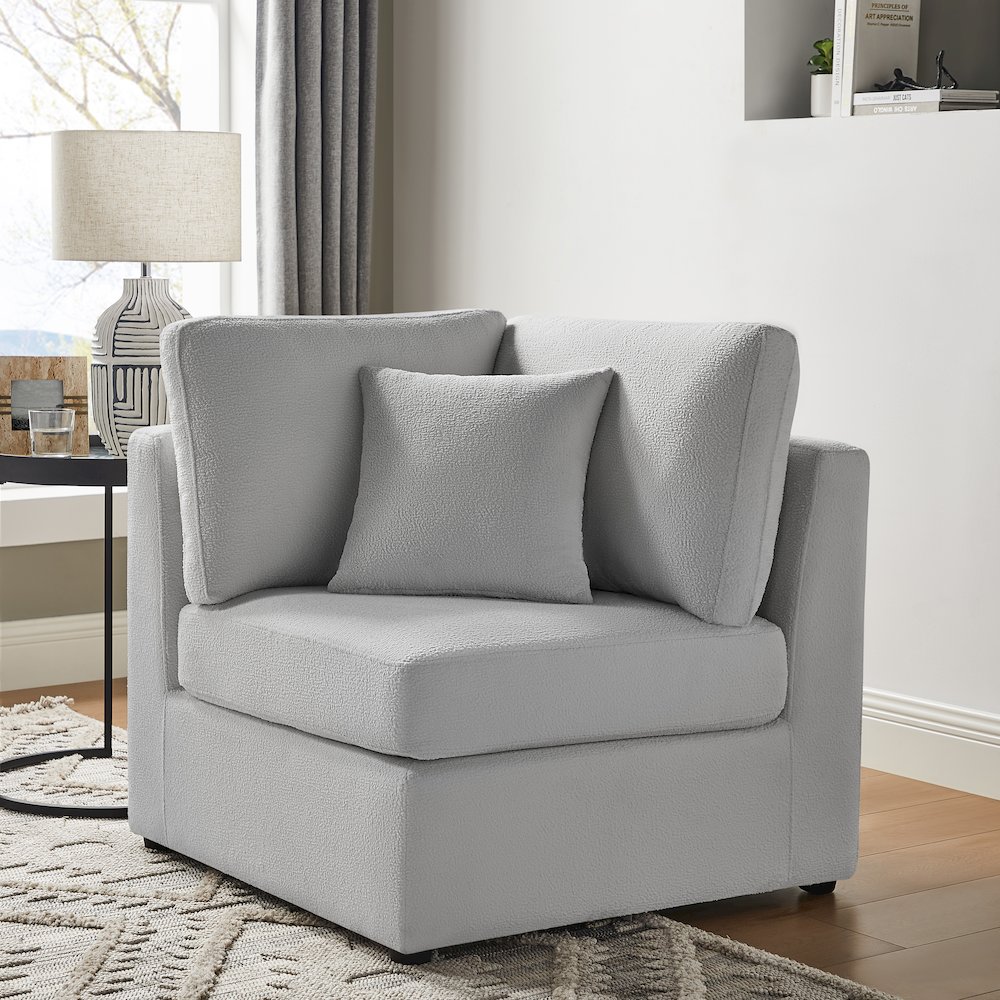 Chandler Corner Wedge Chair – Gray